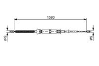 BOSCH 1987477806 - Cable de accionamiento, freno de estacionamiento