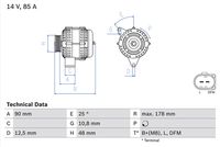 BOSCH 0986042470 - Alternador