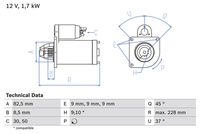 BOSCH 0986025660 - Motor de arranque