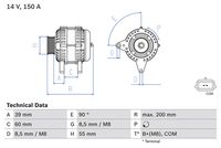 BOSCH 0986080410 - Alternador