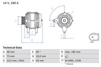 BOSCH 0986082850 - Alternador