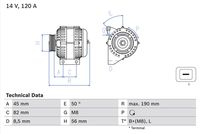 BOSCH 0986041740 - Alternador