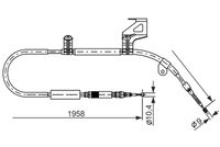 BOSCH 1987477604 - Cable de accionamiento, freno de estacionamiento