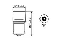 BOSCH 1987302651 - año construcción desde: 04/2006<br>Tensión [V]: 24<br>Potencia nominal [W]: 5<br>Tipo de lámpara: R5W<br>Modelo de zócalo, bombilla incandescente: BA15s<br>