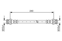 BOSCH 1987481553 - Tubo flexible de frenos