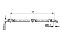 BOSCH 1987481602 - Tubo flexible de frenos