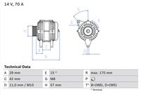 BOSCH 0986049960 - Alternador