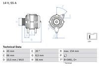 BOSCH 0986032790 - Alternador