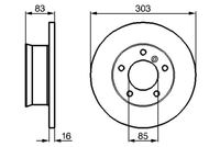 BOSCH 0986478189 - Disco de freno