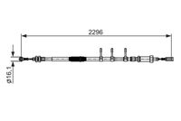 BOSCH 1 987 482 595 - Cable de accionamiento, freno de estacionamiento