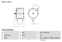 BOSCH 0986047160 - Alternador