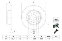 BOSCH 0 986 479 F23 - Disco de freno