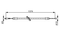 BOSCH 1987482312 - Cable de accionamiento, freno de estacionamiento