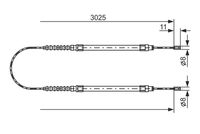 BOSCH 1987477113 - Cable de accionamiento, freno de estacionamiento