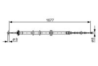 BOSCH 1987482208 - Cable de accionamiento, freno de estacionamiento