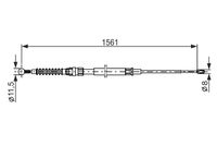 BOSCH 1987482264 - Lado de montaje: posterior<br>Lado de montaje: Atrás izquierda<br>Lado de montaje: Atrás derecha<br>Longitud 1/Longitud 2 [mm]: 1561/896<br>