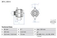 BOSCH 0986084470 - Alternador