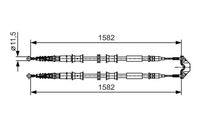 BOSCH 1987482138 - Cable de accionamiento, freno de estacionamiento