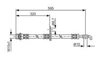 BOSCH 1987476250 - Tubo flexible de frenos