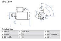 BOSCH 0986022930 - Motor de arranque