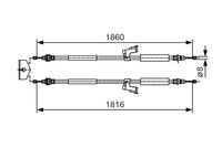 BOSCH 1987482019 - Cable de accionamiento, freno de estacionamiento