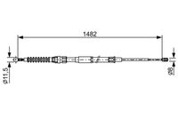 BOSCH 1987482454 - Cable de accionamiento, freno de estacionamiento