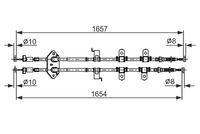 BLUE PRINT ADM546143 - Cable de accionamiento, freno de estacionamiento