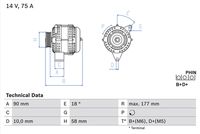 BOSCH 0986049111 - Alternador