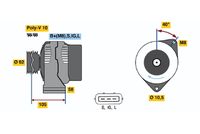 BOSCH 0 123 525 500 - Alternador
