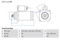 BOSCH 0986020330 - Motor de arranque