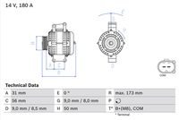 BOSCH 0986047670 - Alternador