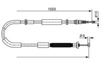 BOSCH 1987482588 - Cable de accionamiento, freno de estacionamiento