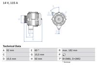 BOSCH 0986037990 - Alternador