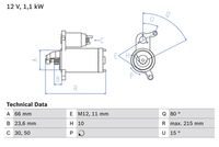 BOSCH 0986024010 - Motor de arranque