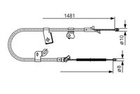 BOSCH 1987477919 - Cable de accionamiento, freno de estacionamiento