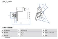 BOSCH 0986014660 - Motor de arranque