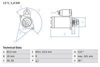 BOSCH 0986016890 - Motor de arranque