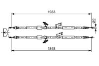 BOSCH 1987482280 - Cable de accionamiento, freno de estacionamiento