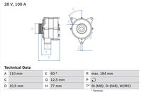 BOSCH 0986041030 - Alternador