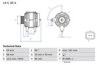 BOSCH 0986080960 - Alternador