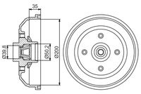 BOSCH 0986477260 - Dinámica de frenado / conducción: para vehículos sin ABS<br>Lado de montaje: Eje trasero<br>Diámetro interior de tambor de freno [mm]: 200<br>Diámetro exterior del tambor de freno [mm]: 228<br>H tamb. freno interna [mm]: 35<br>H tamb. freno total [mm]: 84<br>corona de agujeros - Ø [mm]: 100<br>Número de orificios: 4<br>Diámetro de centrado [mm]: 50,2<br>Artículo complementario / información complementaria 2: con cojinete rueda<br>