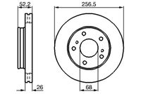 BOSCH 0986478485 - Lado de montaje: Eje delantero<br>Diámetro exterior [mm]: 250<br>Espesor de disco de frenos [mm]: 22<br>Altura [mm]: 30<br>Llanta, nº de taladros: 4<br>Tipo de disco de frenos: ventilado<br>corona de agujeros - Ø [mm]: 95<br>Diamétro cubo[mm]: 154<br>Peso [kg]: 4,92<br>