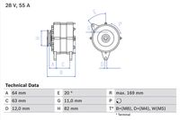 BOSCH 0986039130 - Alternador