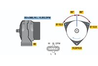 BOSCH 0 124 555 032 - Alternador