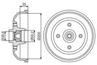 BOSCH 0986477256 - Dinámica de frenado / conducción: para vehículos con ABS<br>Lado de montaje: Eje trasero<br>Diámetro interior de tambor de freno [mm]: 200<br>Diámetro exterior del tambor de freno [mm]: 228<br>H tamb. freno interna [mm]: 35<br>H tamb. freno total [mm]: 84<br>corona de agujeros - Ø [mm]: 100<br>Número de orificios: 4<br>Diámetro de centrado [mm]: 50,21<br>Restricción de fabricante: Bosch<br>Artículo complementario / información complementaria 2: sin anillo sensor ABS<br>