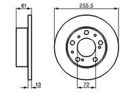 BOSCH 0986478067 - N.º de chasis (VIN) desde: 154462<br>no para carga útil [kg]: 1800<br>Espesor de disco de frenos [mm]: 16<br>Llanta, nº de taladros: 5<br>Cantidad de agujeros de fijación: 5<br>Espesor [mm]: 64<br>Diámetro exterior [mm]: 256<br>corona de agujeros - Ø [mm]: 118<br>Superficie: revestido<br>Tipo de disco de frenos: macizo<br>Lado de montaje: Eje delantero<br>Espesor mínimo [mm]: 13,5<br>Diámetro de centrado [mm]: 73<br>Peso [kg]: 5,9<br>