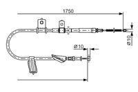 BOSCH 1987482352 - Cable de accionamiento, freno de estacionamiento