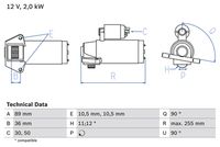 BOSCH 0986021810 - Motor de arranque