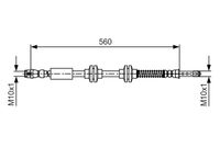 BOSCH 1987481664 - año construcción hasta: 11/2019<br>Lado de montaje: Eje delantero<br>año construcción desde: 12/2020<br>Lado de montaje: Eje delantero<br>Longitud [mm]: 515<br>Rosca exterior 1 [mm]: M10x1<br>Rosca interior 2 [mm]: M10x1<br>