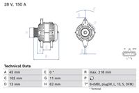 BOSCH 0986085290 - Alternador